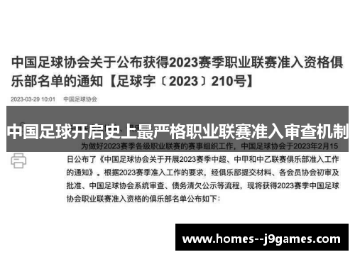 中国足球开启史上最严格职业联赛准入审查机制